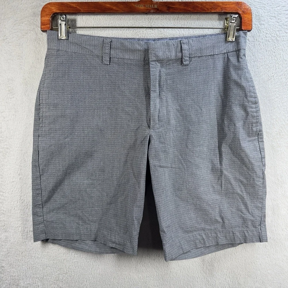 Banana Republic‎ Aiden Club Short Men's 32 Blue Flat Front Preppy Shorter Inseam